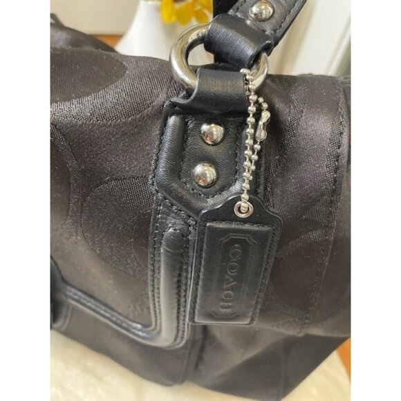 Authentic Coach Leather Trim Black Campbell signature satchel. - Picture 4 of 10